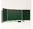 Klapptafel wandmontiert, Mittelfläche 150x100 cm, Stahlemaille grün aus der Kategorie wandmontierte Klapp-Tafeln