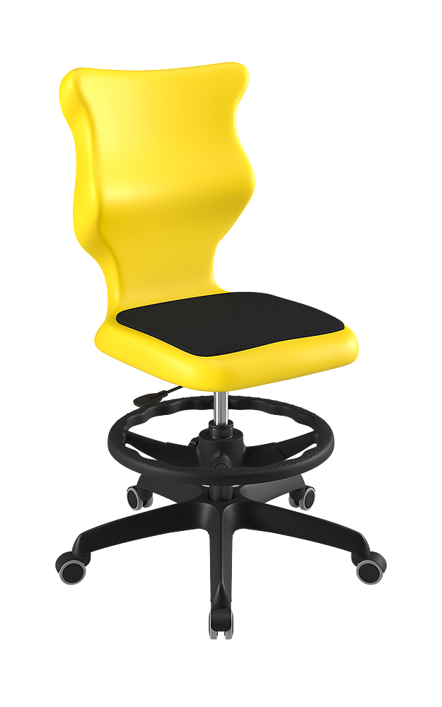 Drehstuhl mit hoher Rückenlehne, höhenverstellbar mit Gasfeder, ergonomische Kunststoffschale aus der Kategorie Bürodrehstühle