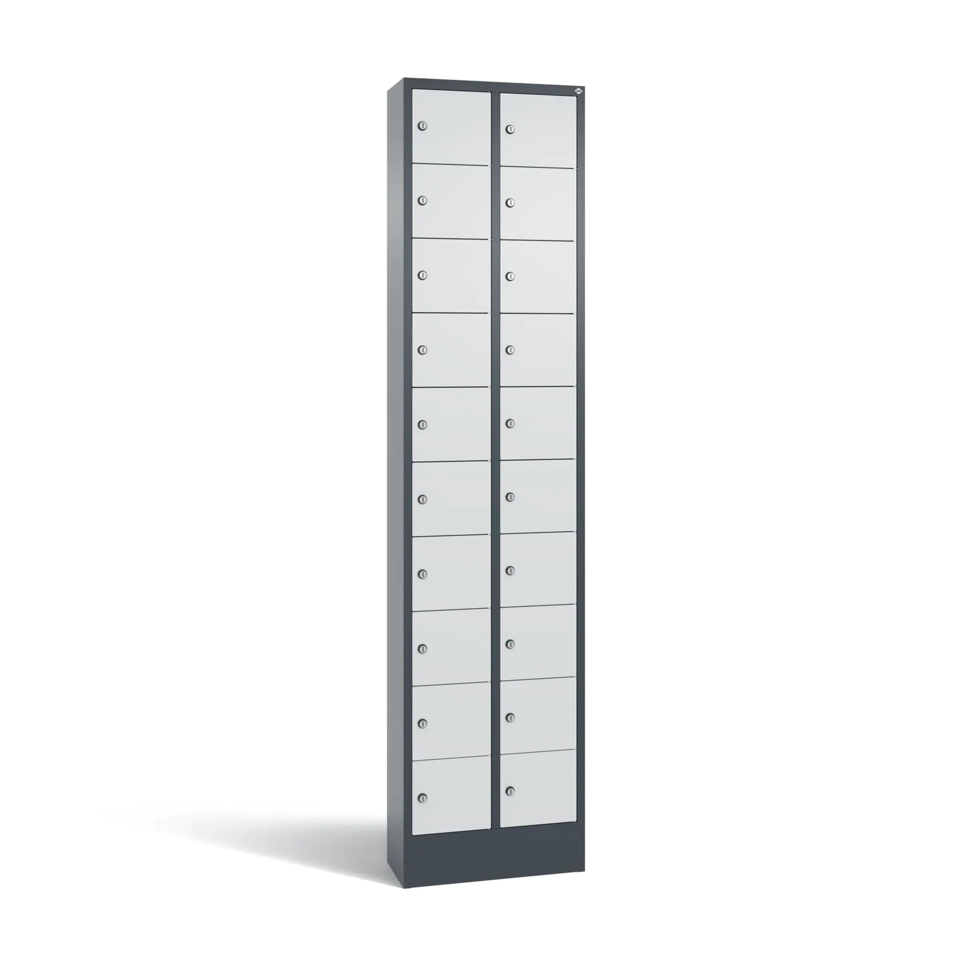 C+P Fachschrank 20Fächer 195x46x20cm an/lgr aus der Kategorie Garderobenschränke
