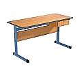 Lehrertisch, 130x65 cm (B/T), 76 cm hoch, Platte: Melamin, PU-Kante, aus der Kategorie Schüler- und Lehrertische