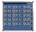 Personal-Raum-Plan,  8 Stunden, 53 Spalten, 103x117 cm,