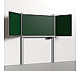 Pylonen-Klapptafel, 200x120 cm, Flügel: 100x120 cm, Stahlemaille grün, aus der Kategorie Pylonen Klapp-Schiebe-Tafeln