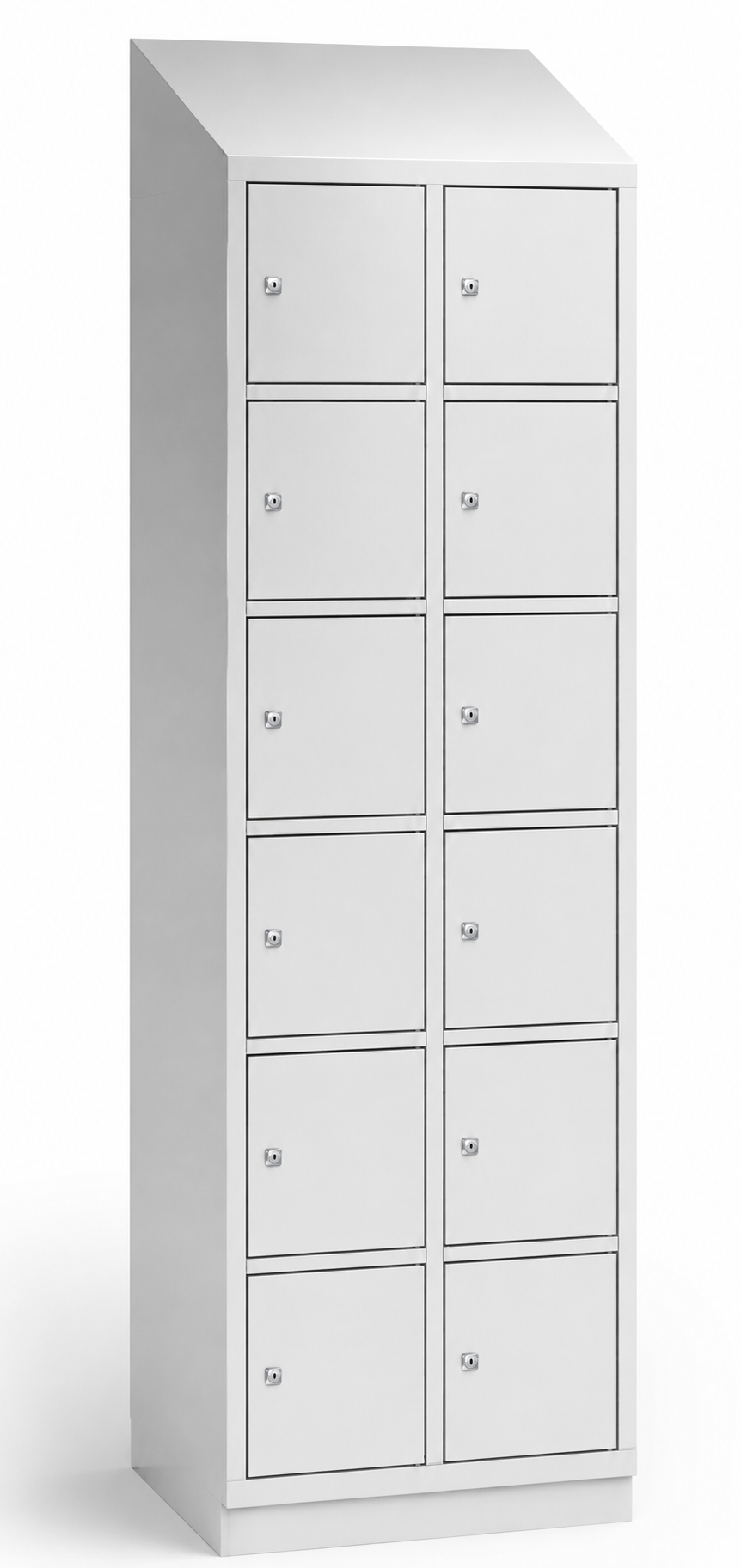 Fächerschrank 2 Abteile à 6 Fächer, 1950x625x500 mm (HxBxT), mit zusätzlichen Kastenverstärkungen  aus der Kategorie Alle Produkte