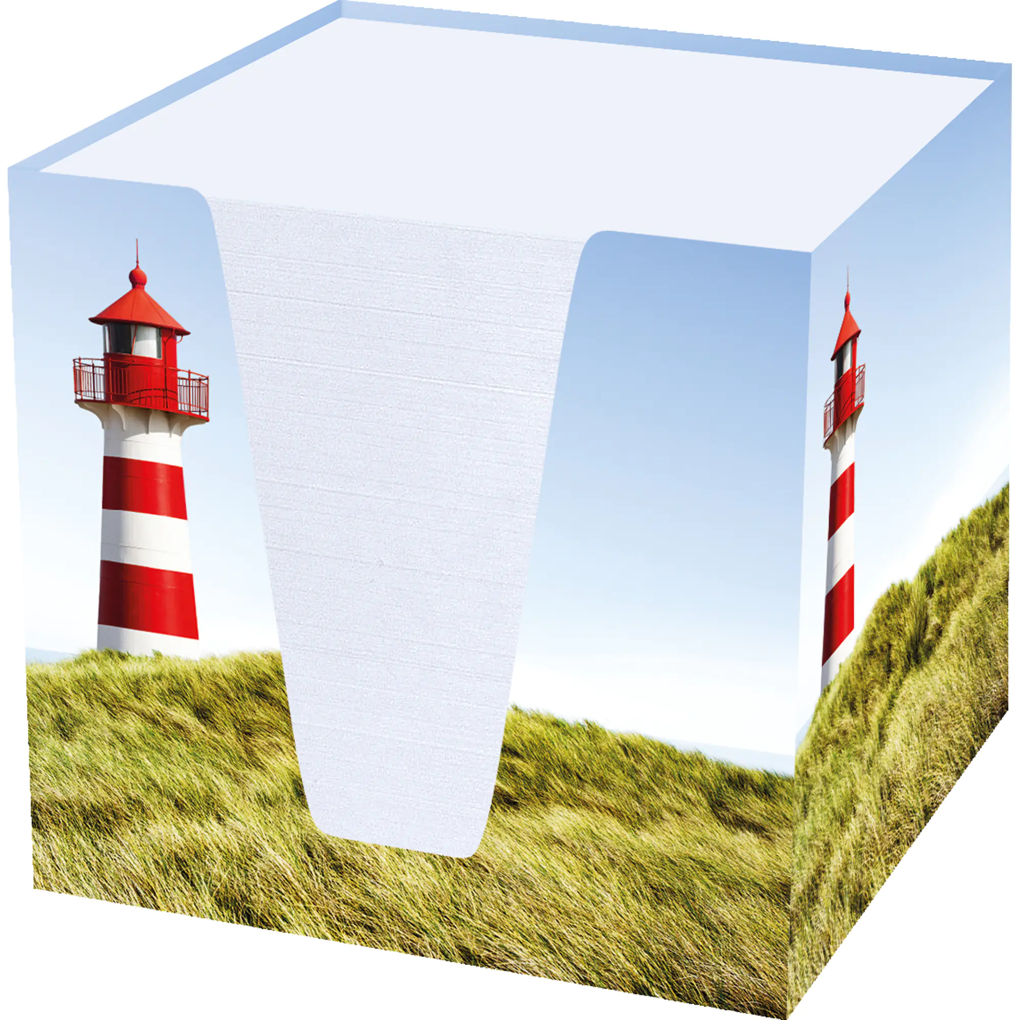 RNK Zettelbox Leuchtturm 92x92x92mm 900Blatt 70g ws aus der Kategorie Notizzettel