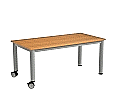 Couchtisch Rechteck, 120x60 cm (B/T), 52 cm hoch, fahrbar, aus der Kategorie Couch- & Beistelltische