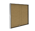 Info-Wandvitrine, 100 cm hoch, 110x5,0 cm (B/T), Rückwand Kork, aus der Kategorie Informationsvitrinen Innen wandmontiert