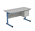 Lehrertisch, 130x65 cm (B/T), 76 cm hoch, Platte: Melamin, ABS-Kante, aus der Kategorie Lehrertische