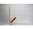 Zeichendreieck, 90°,45°,45°, Kunststoff weiß, Hypotenuse 50 cm, mit 4 Magneten, aus der Kategorie Dreiecke