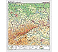 Wandkarte Sachsen, phys.(Vorderseite), polit.(Rückseite), 147x169cm aus der Kategorie Wandkarten Bundesländer