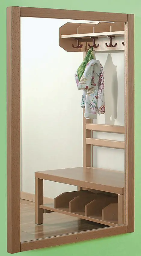 Spiegel 60 x 100 cm mit Buche Massivholzrahmen aus der Kategorie wandmontierte Garderoben