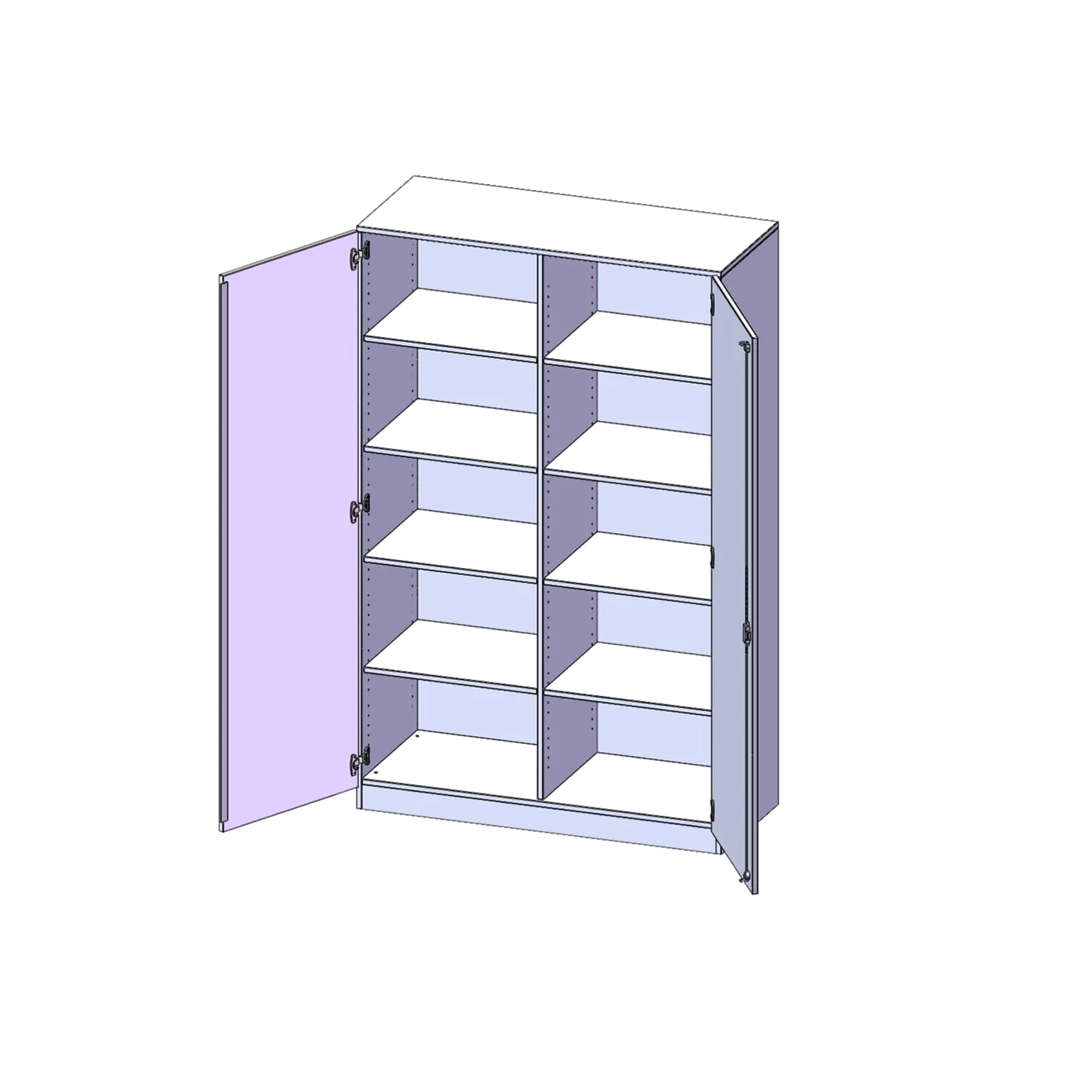 Schrank, 5 OH, 2 Türen, abschließbar, B/H/T 120x190x60cm aus der Kategorie Klassen & Schulschränke