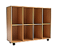 Klassenraumregal,  98 cm hoch, 130x40 cm (B/T), 8 Fächer, 4-spaltig