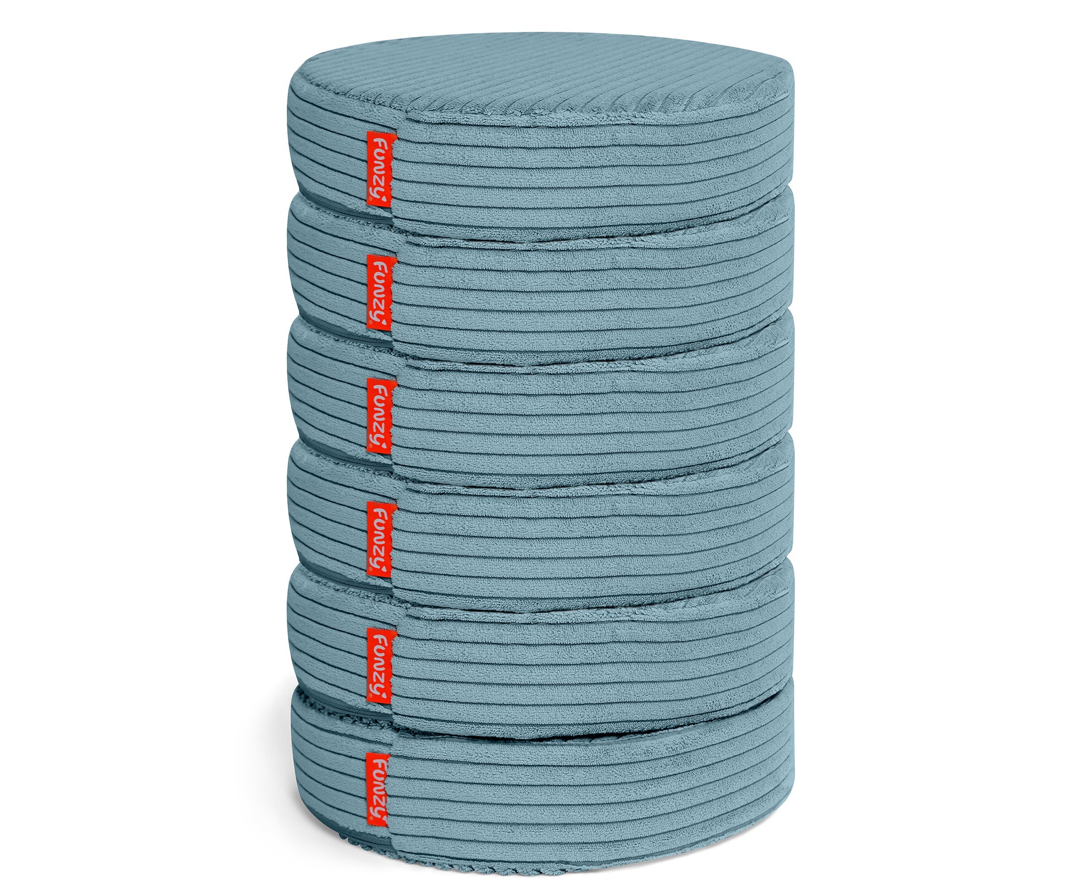 Funzy Buttons Ø 32cm, Höhe 7cm, Set aus 12 runden Spiel- und Sitzkissen mit Cordbezug aus der Kategorie Polstermöbel