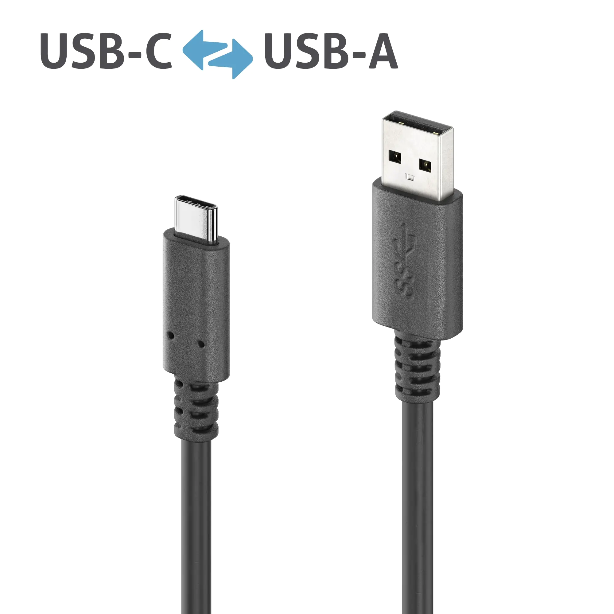 Aktiv USB-C zu USB-A Kabel - USB 3.2 Gen2x1, 3A, 10Gbps - PureInstall 3.00m aus der Kategorie PureLink Kabel