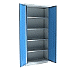Stahl-Drehtüren-Schrank, 195 cm hoch,  95x40 cm (B/T), 4 Böden,