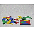Schüler-Tangram, 4-Tangram-Spiele, je 7teilig (insg. 28 Teile), in Plastiktüte aus der Kategorie Geometrie