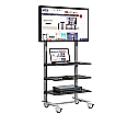 Flat-Screen-Wagen bis  42 Zoll Diagonale, Höhe 170 cm, 86x52 cm (B/T), aus der Kategorie Rollwagen