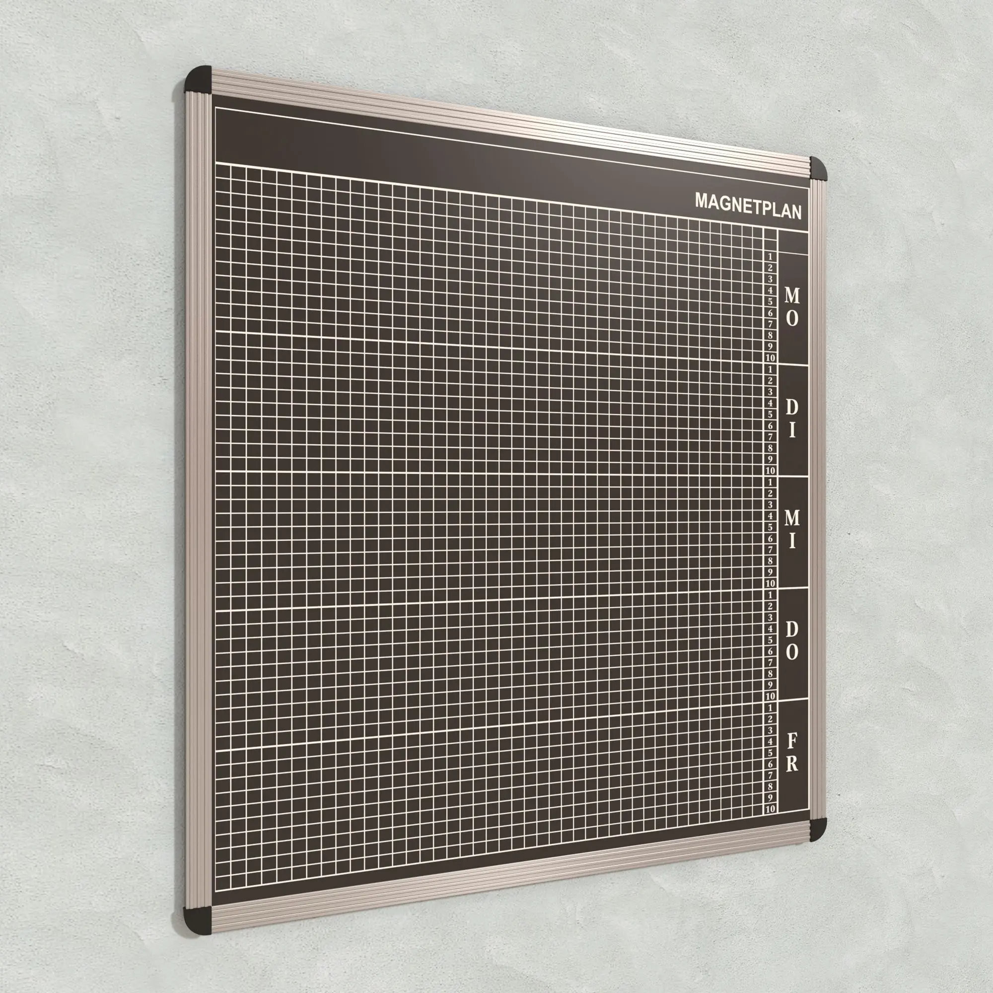 Personal-Raum-Plan, 10 Stunden, 43 Spalten, 103x97 cm, aus der Kategorie Personal- Raum- Tafeln 10h