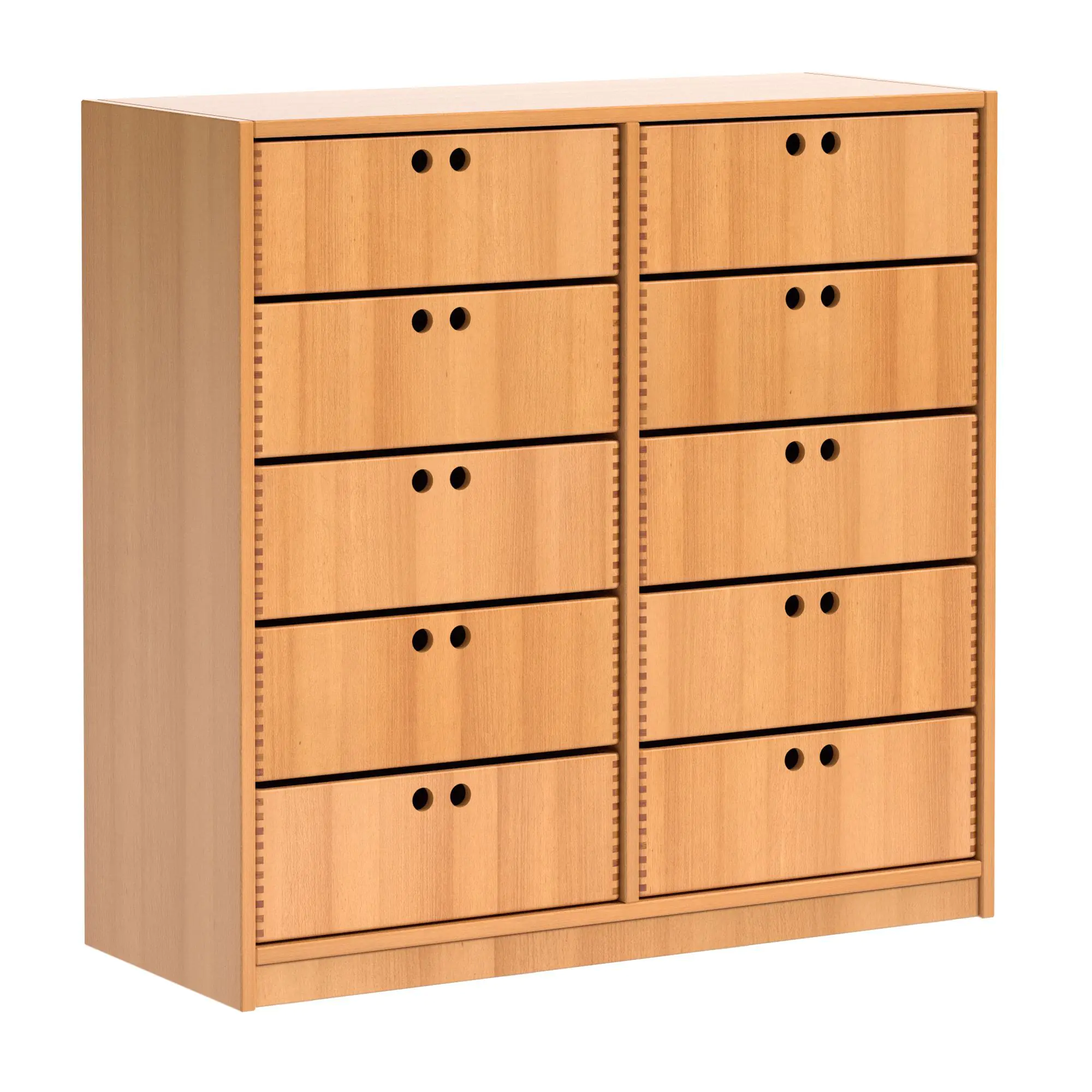 Schrank mit 10 Massivholzkästen,  98 cm hoch, 100x40 cm (B/T), aus der Kategorie Massivholzschränke