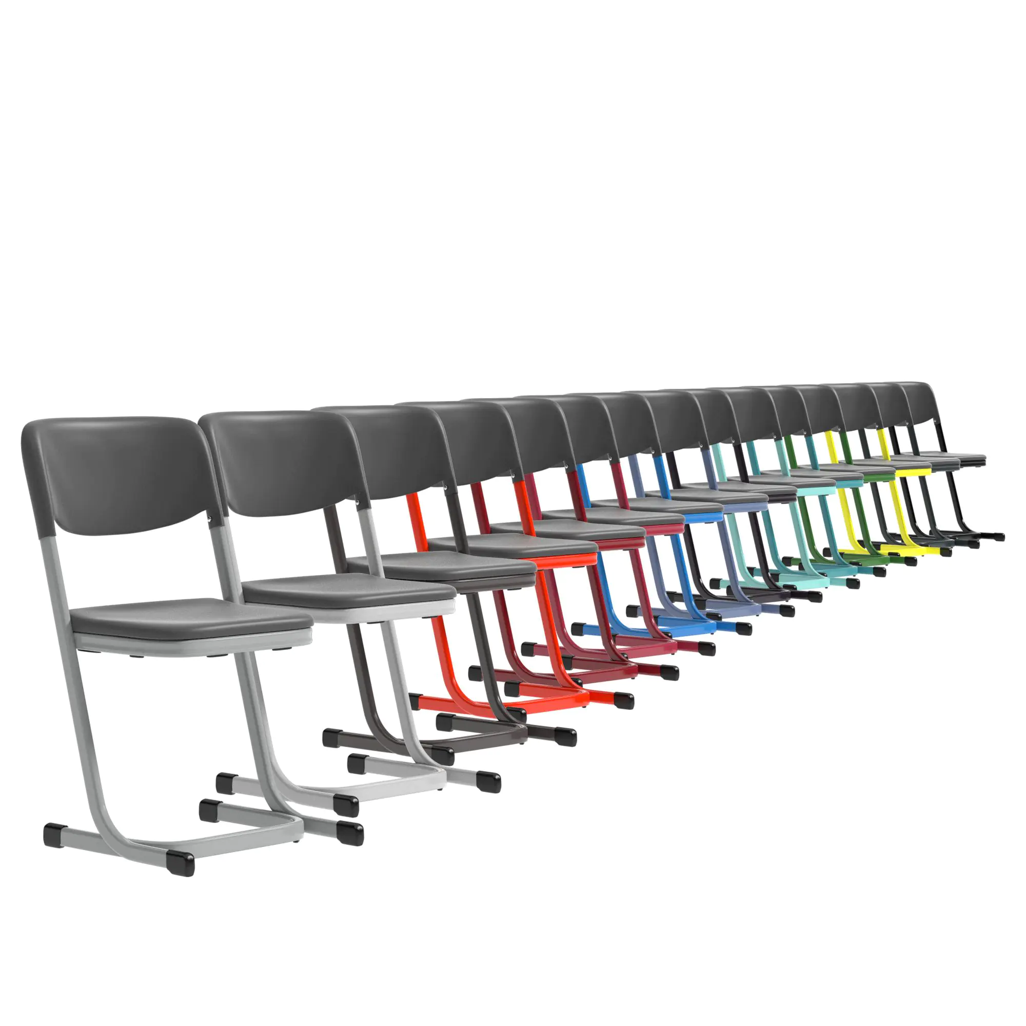 Schülerstuhl, Luftpolster, geschlossener Sitzträger, Doppel-U-Fuß, aus der Kategorie Schülerstühle