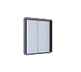 Info-Wandvitrine, 100 cm hoch, 97x5,4 cm (B/T), Rückwand Stahl weiß,