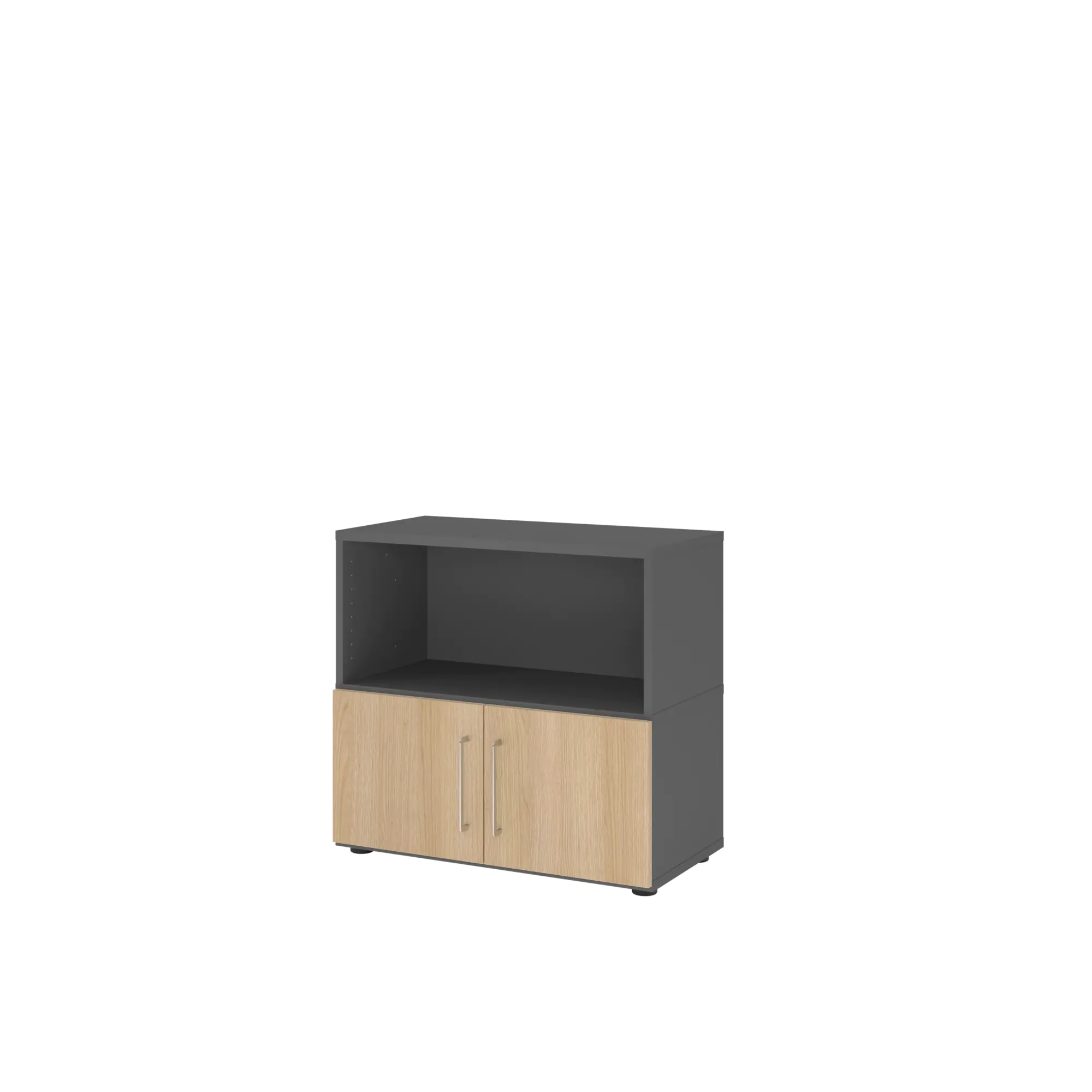 Hammerbacher Regal FlexWall Türen 2OH graphit/eiche aus der Kategorie Regale