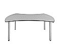 Geschwungener Tisch, 140x70 cm, höhenverstellbar 58-72 cm, aus der Kategorie Wellentische