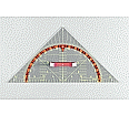 Geo-Zeichendreieck, 90°,45°,45°, transparent, Hypotenuse 60 cm, aus der Kategorie Zeichengeräte
