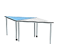Dreieckstische SET, 120x85 cm, 70 cm hoch, im Doppelpack, aus der Kategorie Dreiecktische