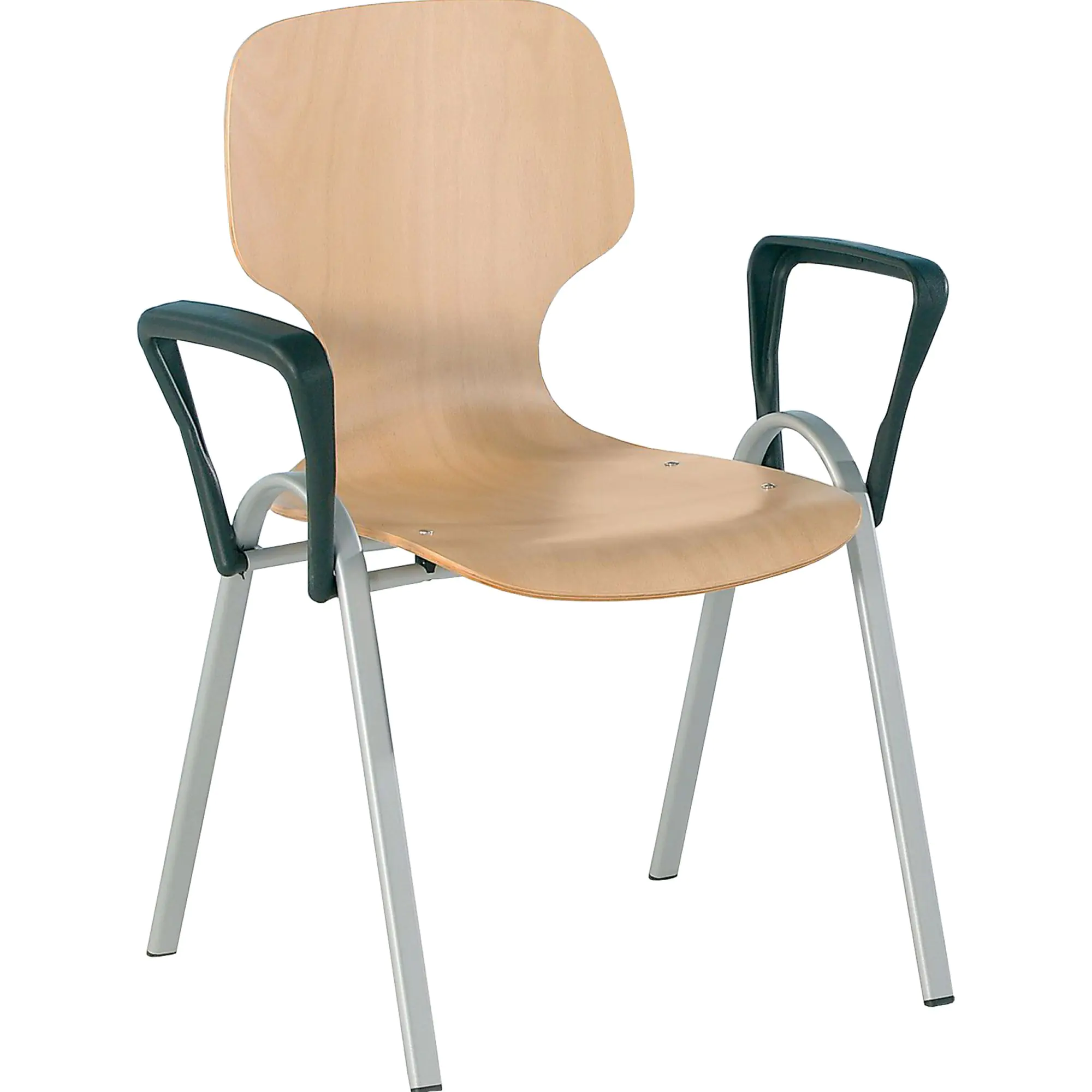 Schalenstuhl mit Armlehne, mit Sitzpolster, aus der Kategorie Objektstühle