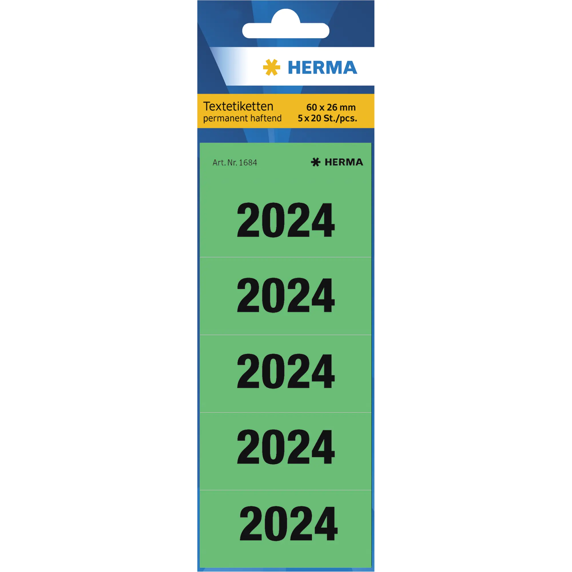 Herma Jahresschild 2024 60x26mm sk gn 100St. aus der Kategorie Ordnerzubehör