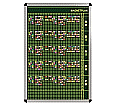 Personal-Raum-Plan, 10 Stunden, 33 Spalten, 103x77 cm, aus der Kategorie Personal- Raum- Tafeln 10h