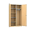 Garderobenschrank, 190 cm hoch, 100x40 cm (B/T), 2 Drehtüren, Garderobenstange rechts aus der Kategorie Sekretariat