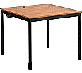 EDV-Tisch,  90x90 cm (B/T), 72 cm hoch, offener Blechkabelkanal, aus der Kategorie EDV-Tische