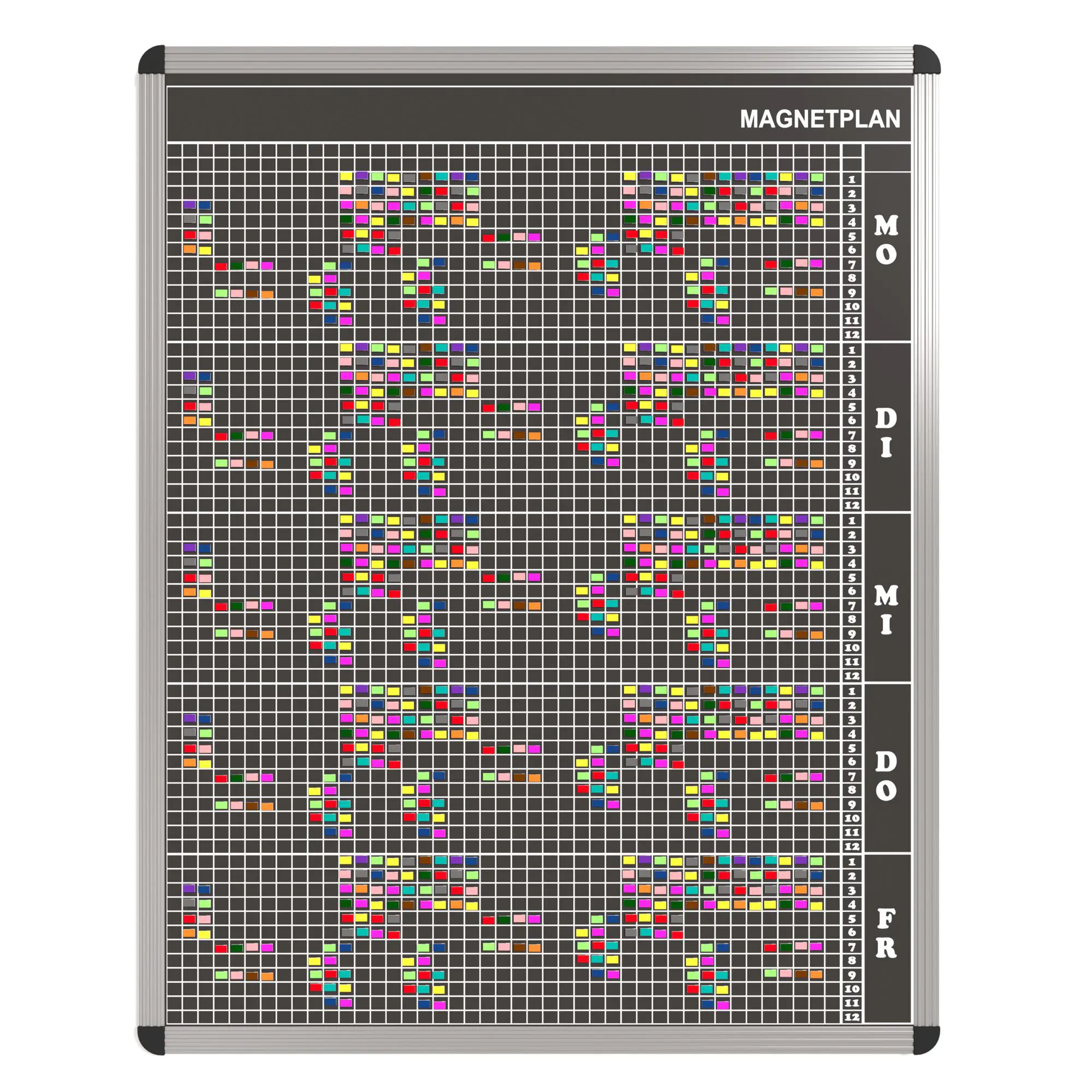 Personal-Raum-Plan, 12 Stunden, 43 Spalten, 123x97 cm,