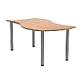 Wellentisch Rechteck, 160x80 (B/T), höhenverstellbar 58-72 cm,