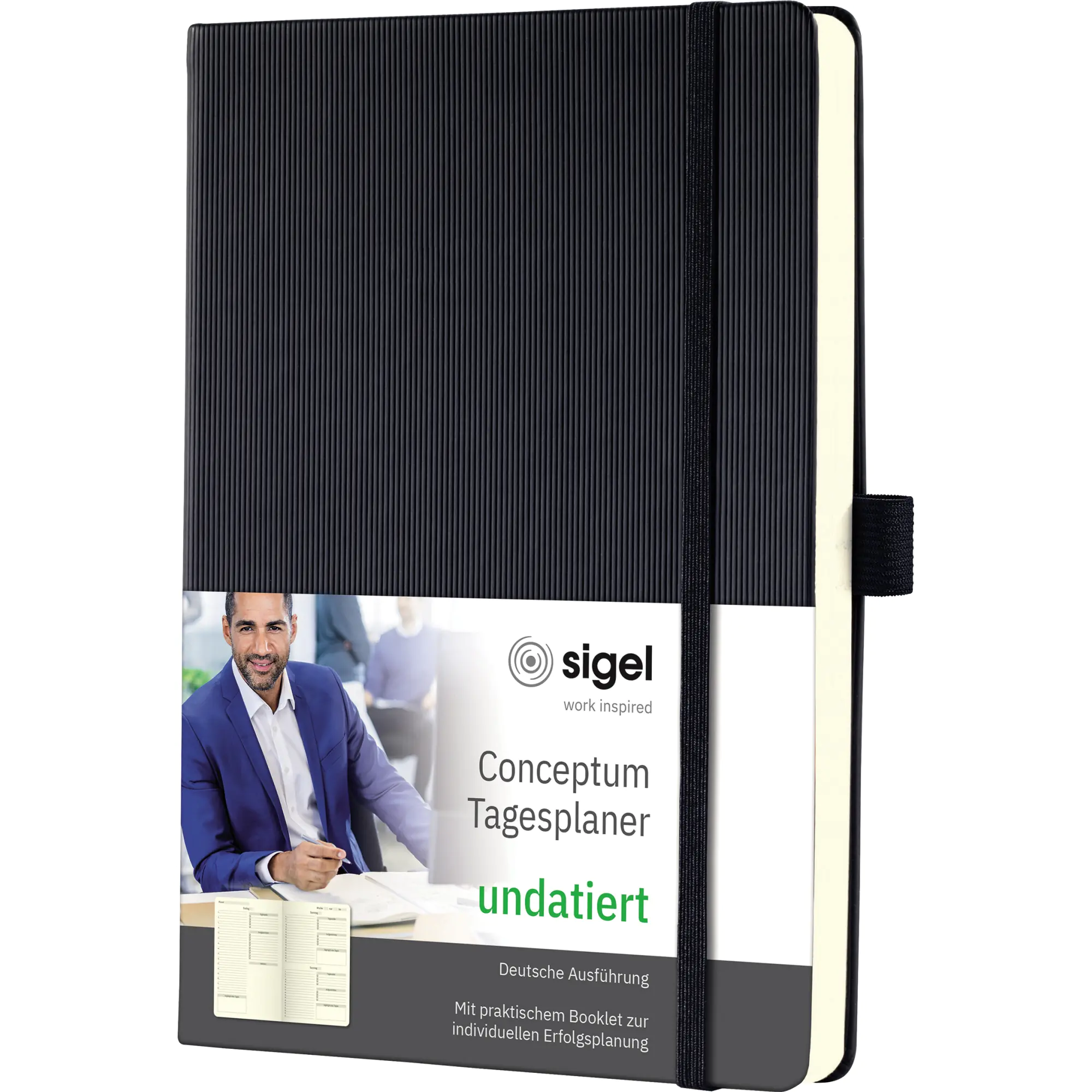 Sigel Tagesplaner Conceptum undatiert A5400S 1S/1T sw aus der Kategorie Tischkalender