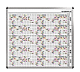 Personal-Raum-Plan, 12 Stunden, 63 Spalten, 123x137 cm, aus der Kategorie Personal- Raum- Tafeln 12h