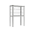 Vitrine, freistehend, 180 cm hoch, 120x50 cm (B/T),