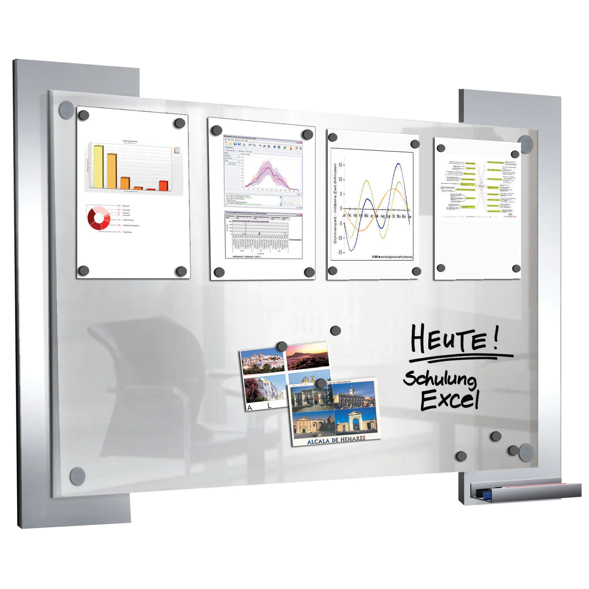 Kerkmann Tafel Look 4314 106x84cm Stahl/Glas si/tr aus der Kategorie Glastafeln