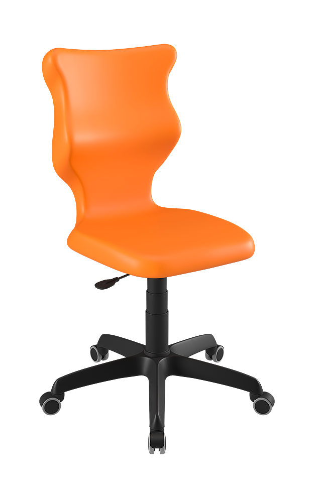 Drehstuhl mit hoher Rückenlehne, höhenverstellbar mit Gasfeder, ergonomische Kunststoffschale aus der Kategorie Bürodrehstühle