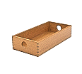 Massivholzkasten,  7 cm hoch, 17x36 cm (B/T), aus Buchenholz (massiv) aus der Kategorie Aufbewahrungskisten