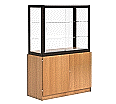 Vitrine, mit Unterschrank, 180 cm hoch, 120x50 cm (B/T), aus der Kategorie Ausstellungsvitrinen Innen Freistehend