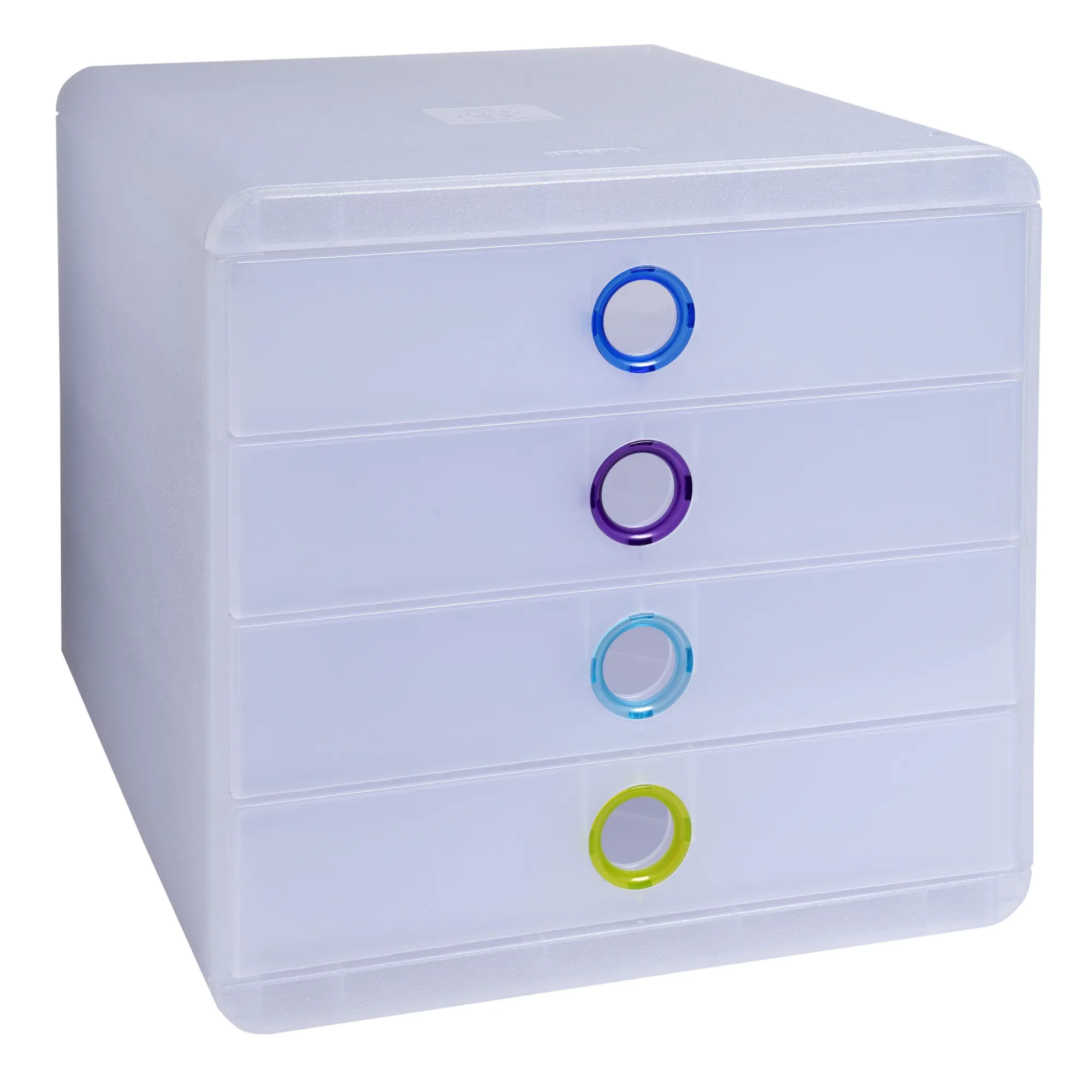 Exacompta Schubladenbox Pop- Box A4+ 4Schübe tr/farbig aus der Kategorie Ablage