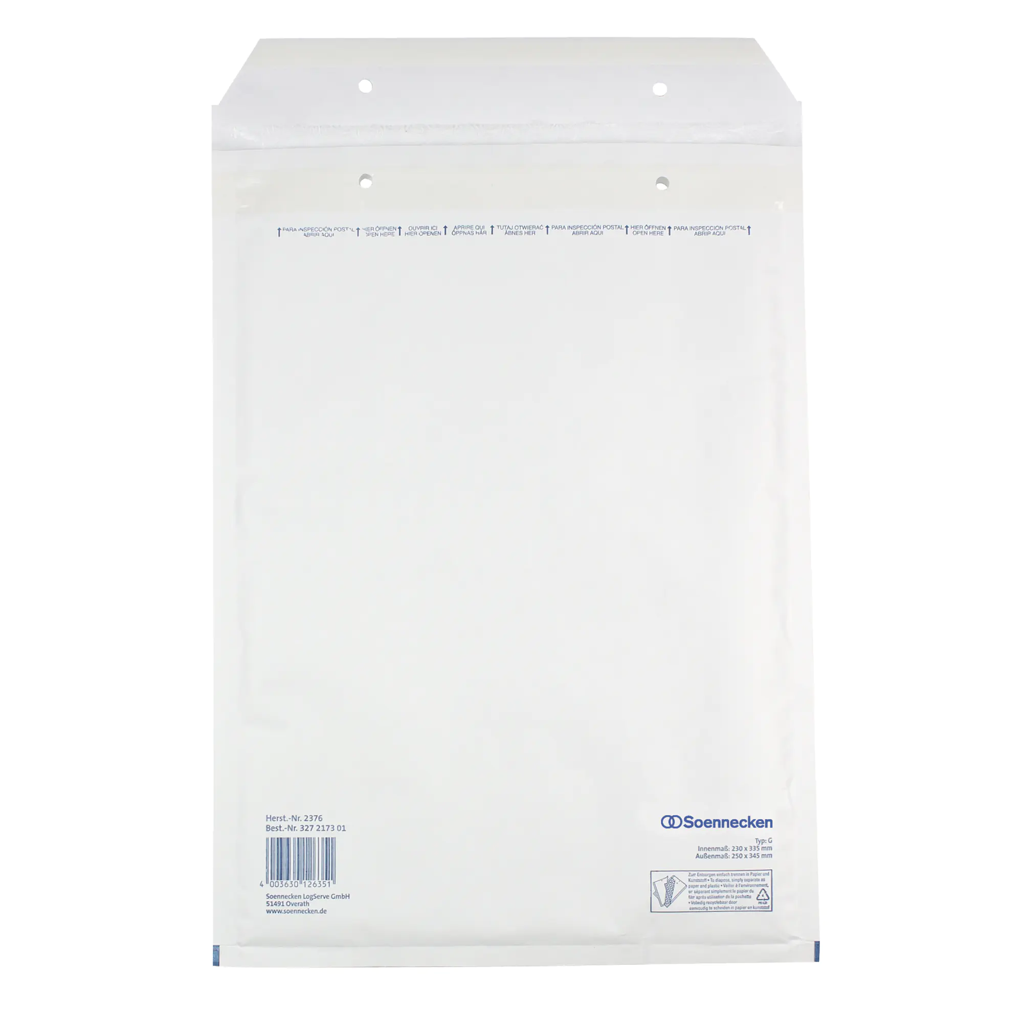 Soennecken Luftpolstertasche G/4 230x335mm hk ws 100 St. aus der Kategorie Verpackungsmaterial