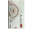 Gerätetafel-Satz mit Dezimeterlineal, Zirkel, Geo-Zeichendreieck 80 cm aus der Kategorie Zeichengeräte