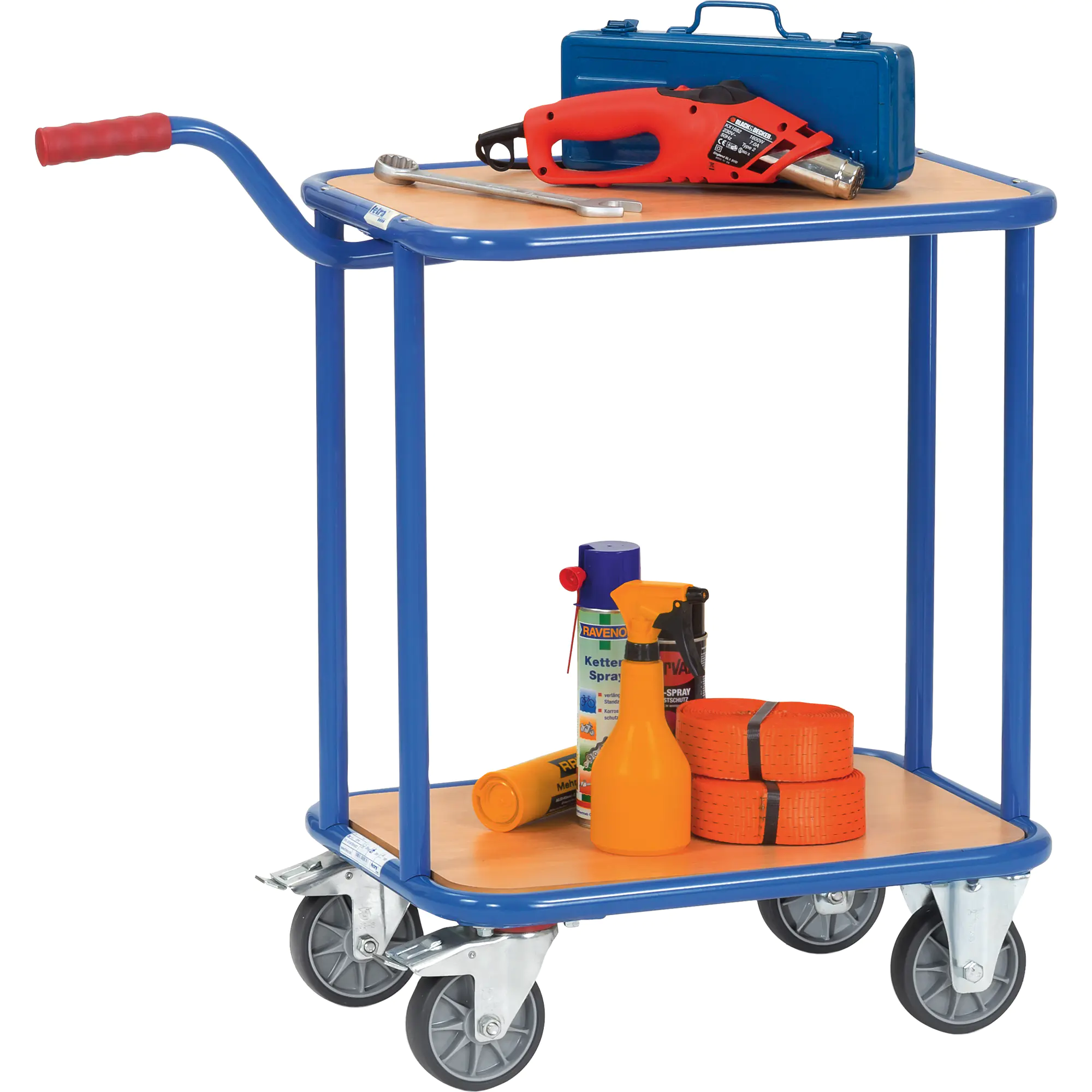 fetra Transportwagen KF 33 2Holzböden 600x450mm aus der Kategorie Rollwagen & Transportwagen