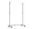 Teleskop-Gestell für Stecktafeln, fahrbar, Höhe 190 cm aus der Kategorie Trennwände