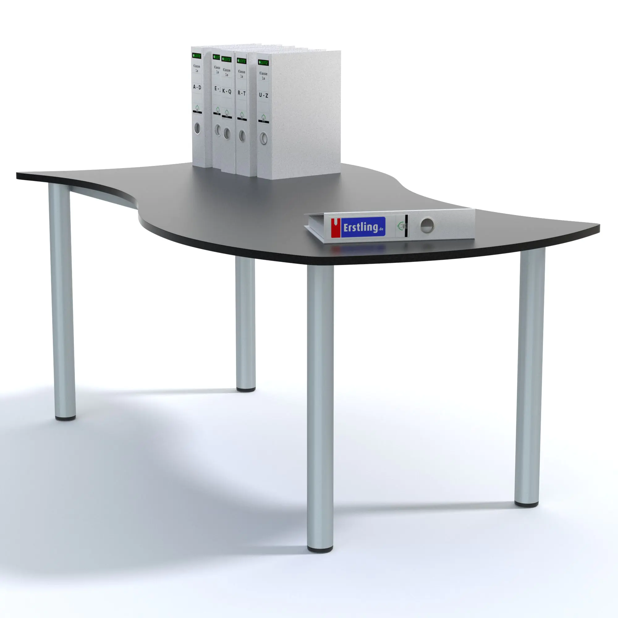 Wellentisch Rechteck, 160x80 (B/T), höhenverstellbar von 58-72 cm, aus der Kategorie Wellentische