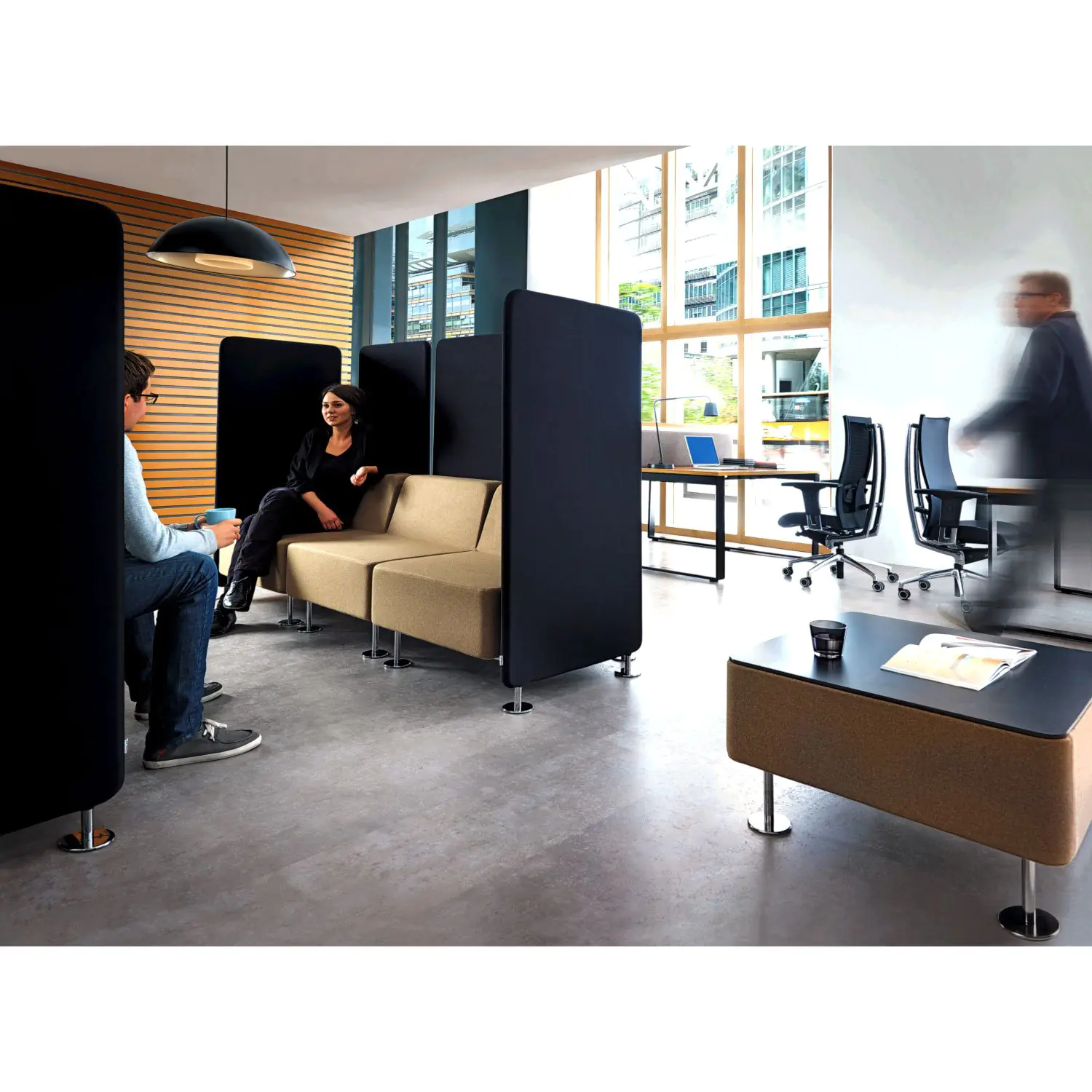 Wall-In das modulare Akustik System, B/H/T 70x 42 x 70 cm, Tisch mit Tischplatte aus der Kategorie Akustikmöbel